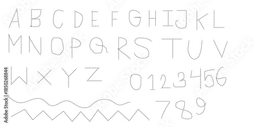 Distressed alphabet illustration