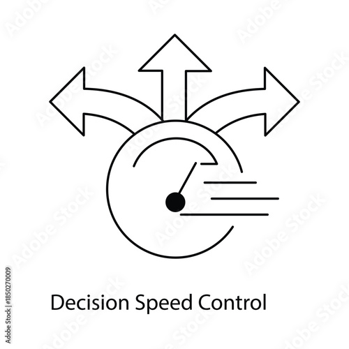 Decision Speed Control Icon. Vector Design