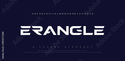 Sport digital modern alphabet fonts. Abstract typography technology electronic, sport, music, future creative font. vector illustration