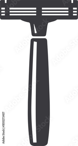 Silhouette of a Double- Edged Razor with Handle Icon shaver shaving