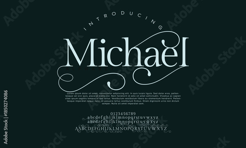 Elegant Modern beauty font alphabet logo. Typography beautiful luxury minimal elegant serif fonts fashion wedding vintage retro logos. vector illustration