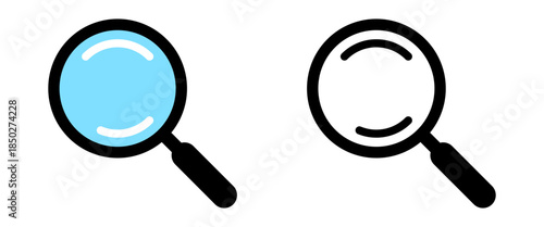 Magnifying Glass Icons for Search, Exploration, and Discovery Tools