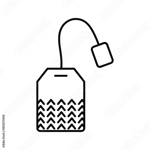 Tea Bag with Tag on String