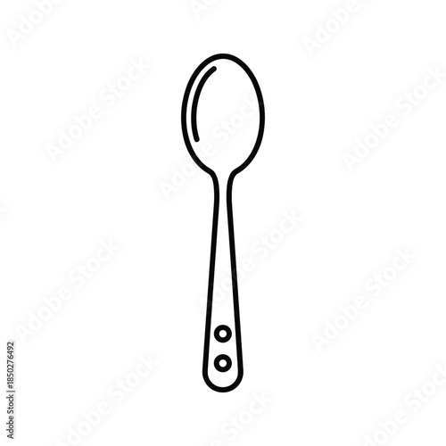 Black and white spoon illustration