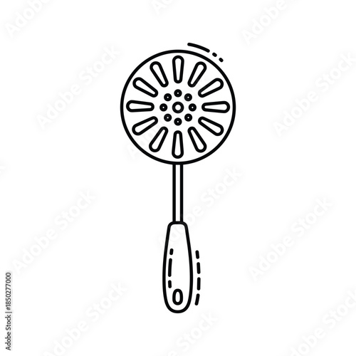 Black and white illustration of citrus juicer