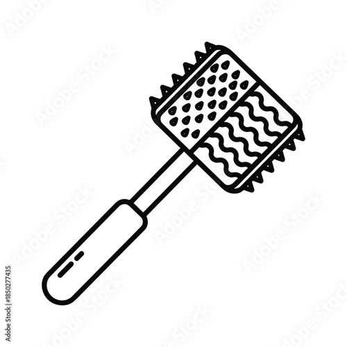 Grater kitchen utensil black outline