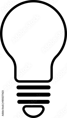 Light Bulb Outline Icon PNG – Idea, Innovation, and Creativity Symbol