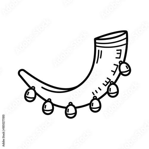 Christmas sleigh bell on horn