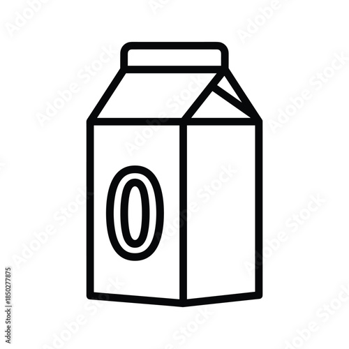 Milk Carton Icon Simple Design