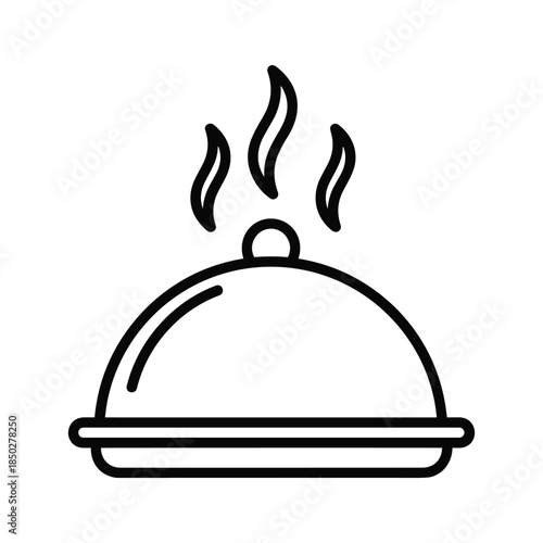 Hot Food Served Under Cloche