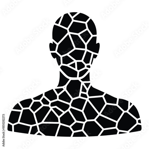 Abstract human silhouette isolated on white background, Vector