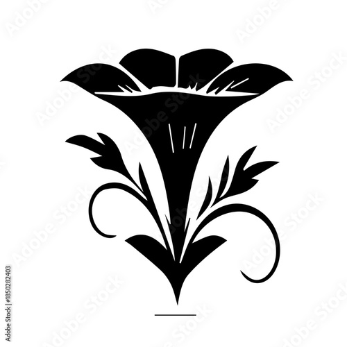 Petunia black and white flower