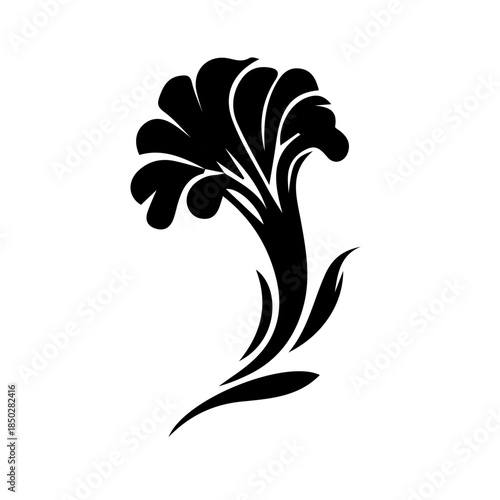 Petunia black and white flower