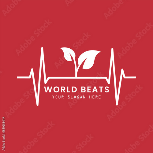ecology beat logo design vector