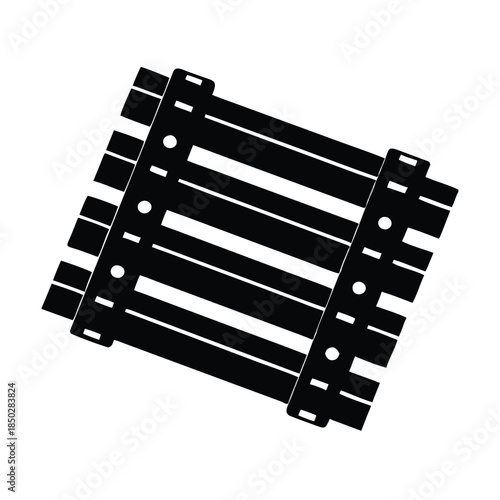 Simple Wooden Crate Icon for Global Shipping and Packaging Logistics