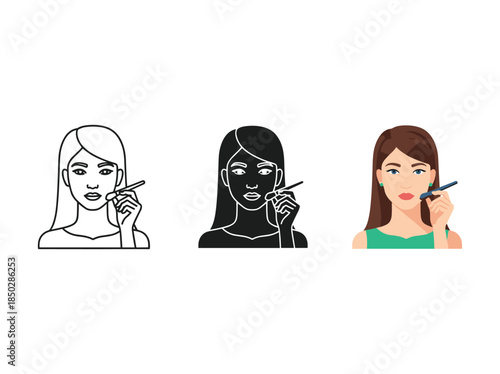 Women applying mascara in different styles