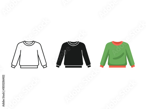Sweatshirt collection illustration set