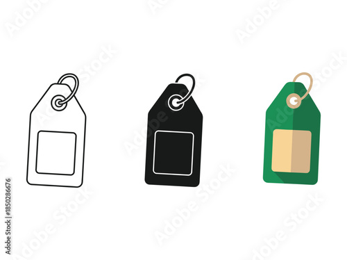 Luggage tags set vector illustration