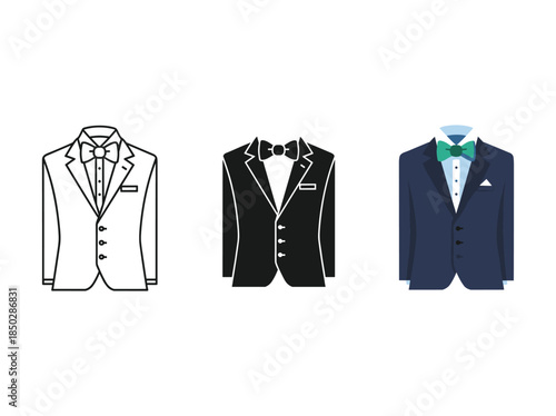 Tuxedo Jackets Fashion Illustration Collection