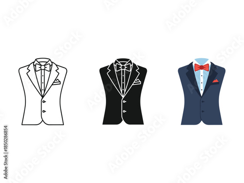 Waistcoat Fashion Illustration Set