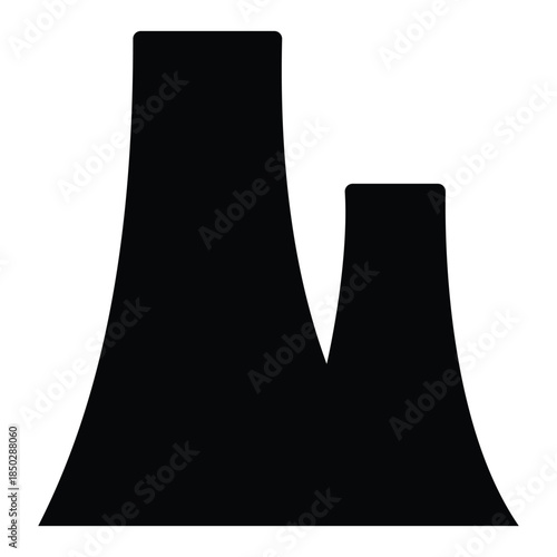 Industrial Building and Factory Icon Set – Warehouse, Plant, and Urban Silhouettes in Flat Vector Design