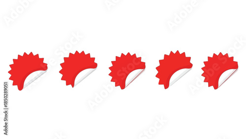 Red Gear Wheels or Cogwheels in a Row.