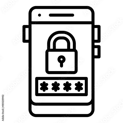 Mobile Password Icon