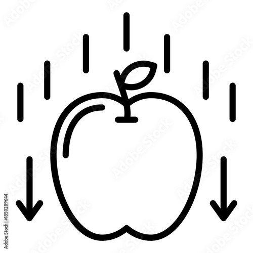 Falling Apple Icon
