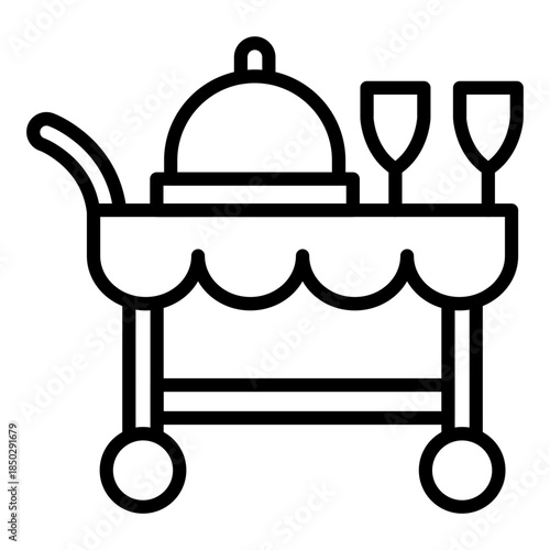 Serving Cart Icon