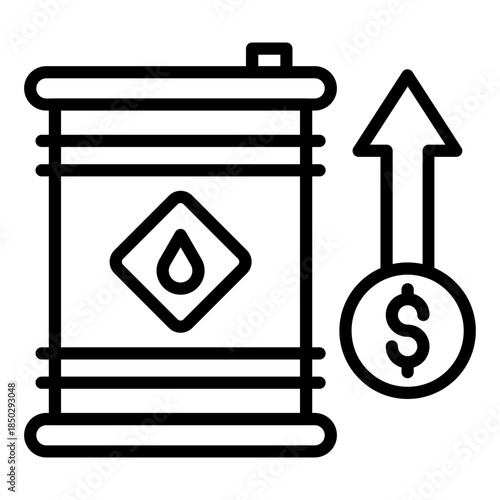 Oil Price Increase Icon