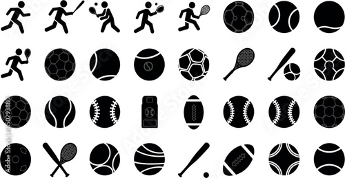 Collection of sports icons and logos