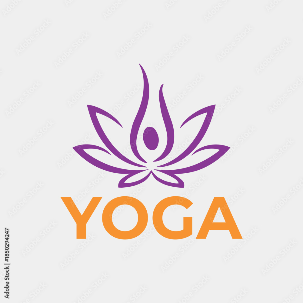 Fototapeta premium yoga zen and sports accessories store logo design vector