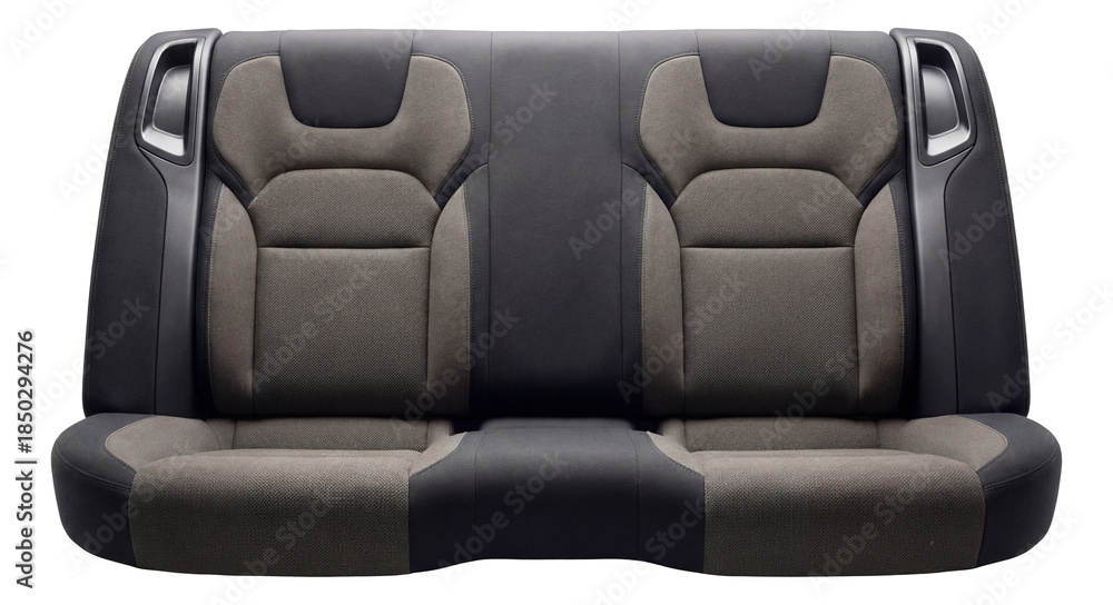 Naklejka premium Rear bench seat featuring soft inserts and built-in seatbelt guides.