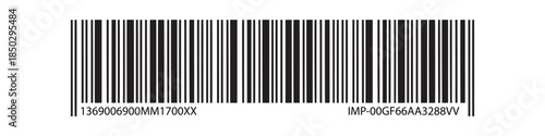 Set of vector barcodes isolated on white background.