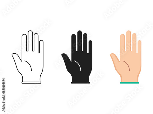 Hands raised in greeting or protest illustration