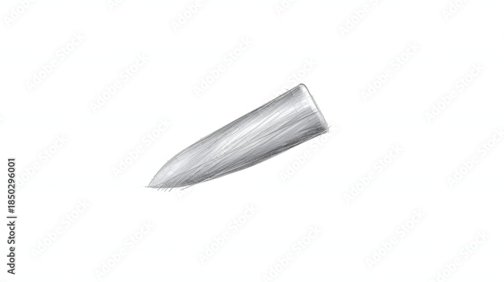 Fototapeta premium Bullet: A streamlined bullet, poised with precision and lethal potential, representing force and impact.