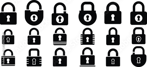 Collection of various locks and padlocks