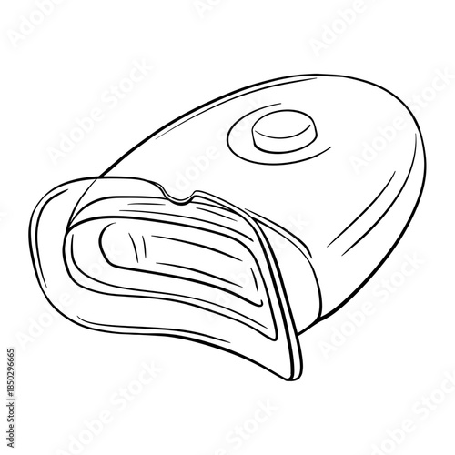 LED Light Teeth Whitening Gadget. Isolated icon on the transparent background. Hand drawn digital illustration. SVG
