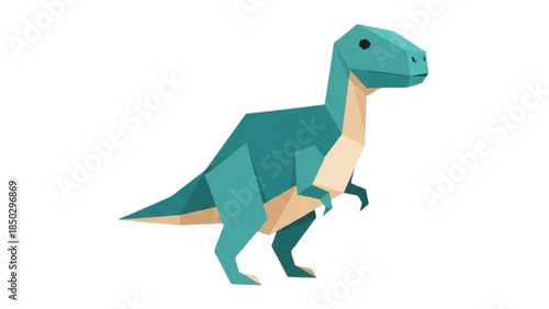 Cute Cartoon Dinosaur Illustration for Educational Purposes and Children's Content