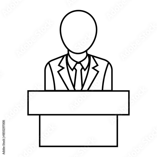 Professional Manager Avatar Illustration Representing Corporate Leadership, Strategic Decision-Making, Team Supervision, and Modern Business Management in a Clean Minimal Vector Style