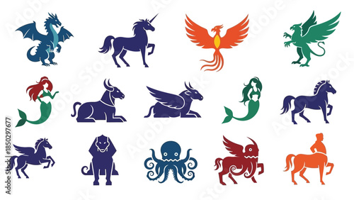 Collection of Mythical Creatures and Fantasy Beasts.