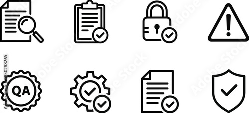 Security and quality assurance icons