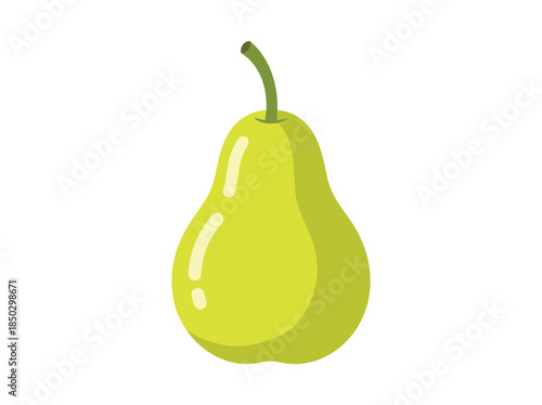 Green pear fruit illustration