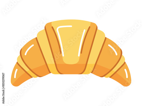 Golden Croissant Illustration