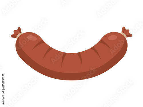Sausage on white background