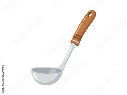 Stainless Steel Ladle with Wooden Handle