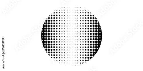 Collection of halftone circle frames dotted background. The round border icon uses a halftone random circle dot raster texture. Grunge circular stains eps 10