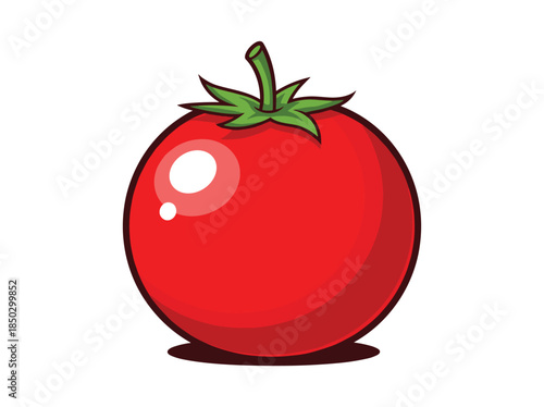 Red Tomato Icon Illustration