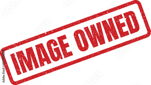 Red distressed rubber stamp with IMAGE OWNED text, signifying proprietary rights or intellectual property protection