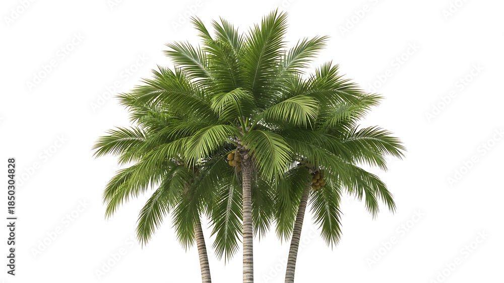 Obraz premium Trio of lush palm trees